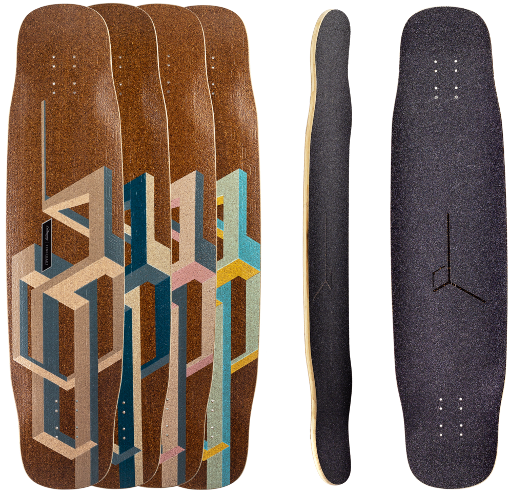 Loaded Basalt Tesseract Longboard Skateboard Deck W/grip - Longboard (1000x1000), Png Download