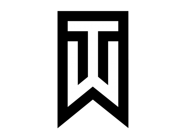 Tiger Woods Lettermark - Tiger Woods Golf Logo (599x450), Png Download