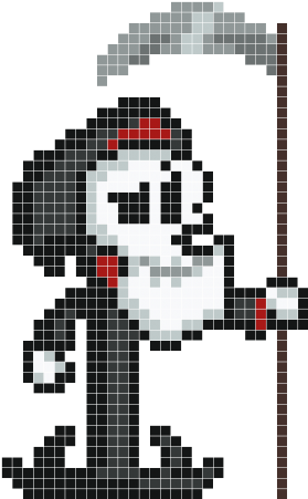 La Grande Faucheuse - Pixel Art Faucheuse (365x450), Png Download