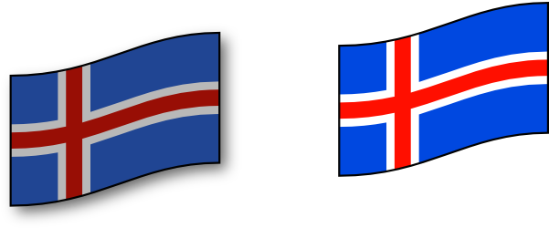 Iceland Flag Clip Art (600x264), Png Download