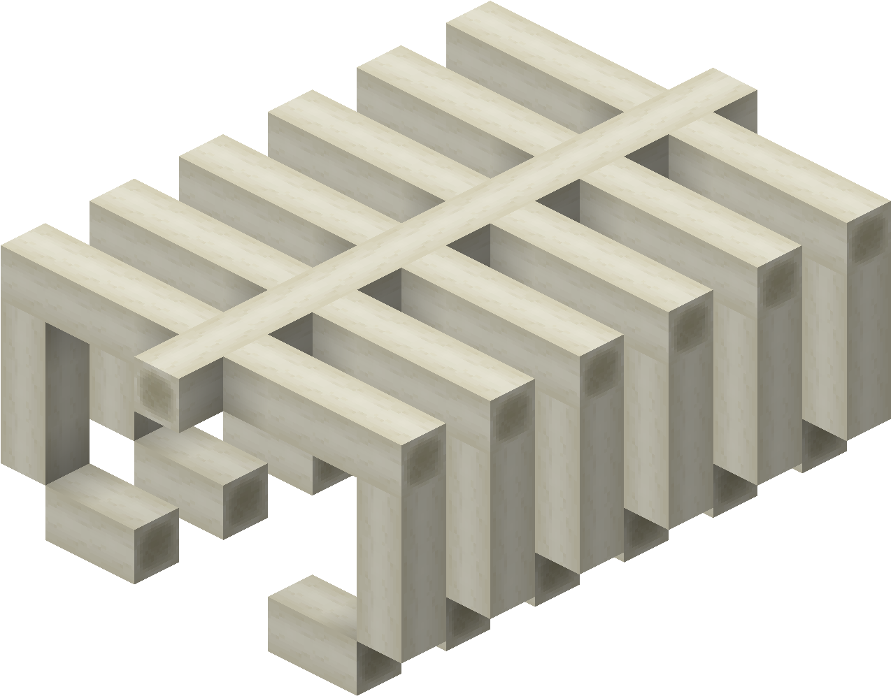 These Structures Will Resemble Fossil Remains - Fossile Minecraft (1337x1045), Png Download