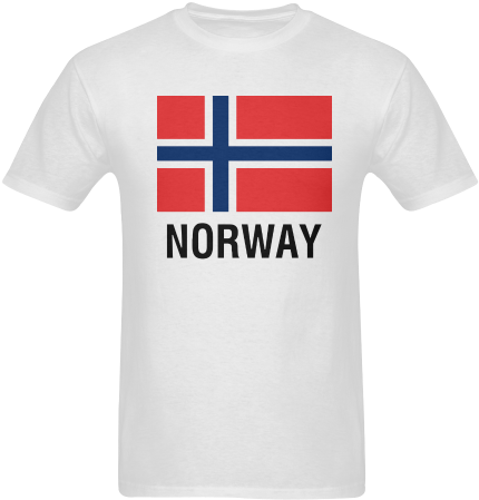 Norwegian Flag Text Norway Sunny Men's T-shirt (model - Hat (500x500), Png Download