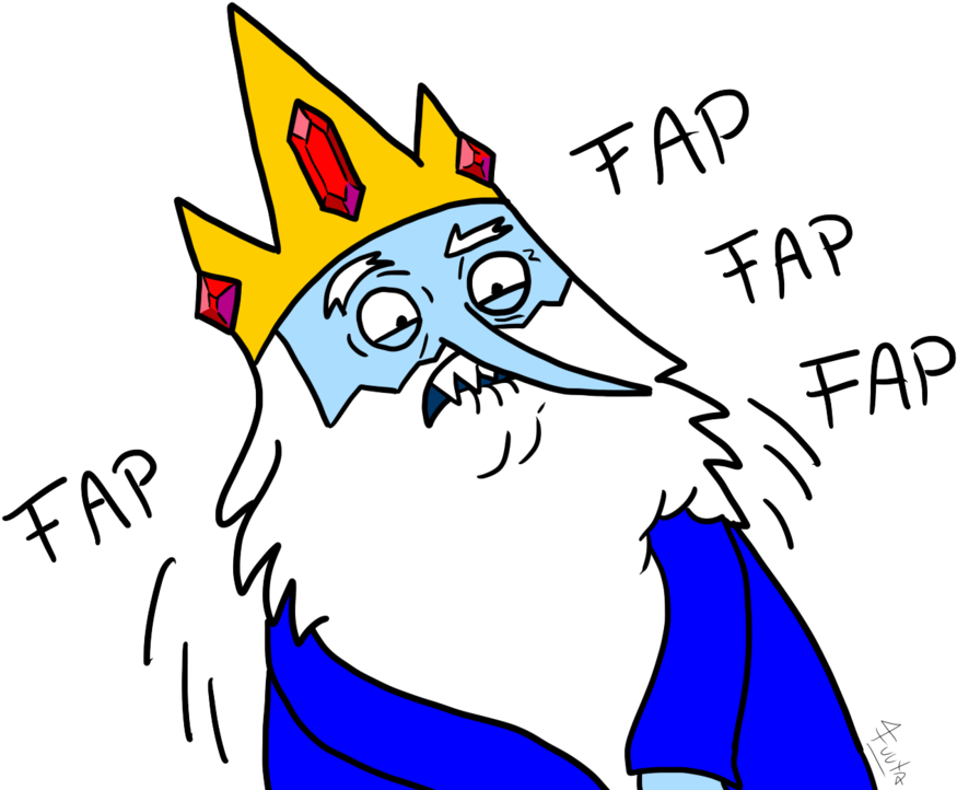 Pa Aチ Dwte Ice King Mammal Vertebrate Line Art Black - Meme Fap Fap Png (900x762), Png Download