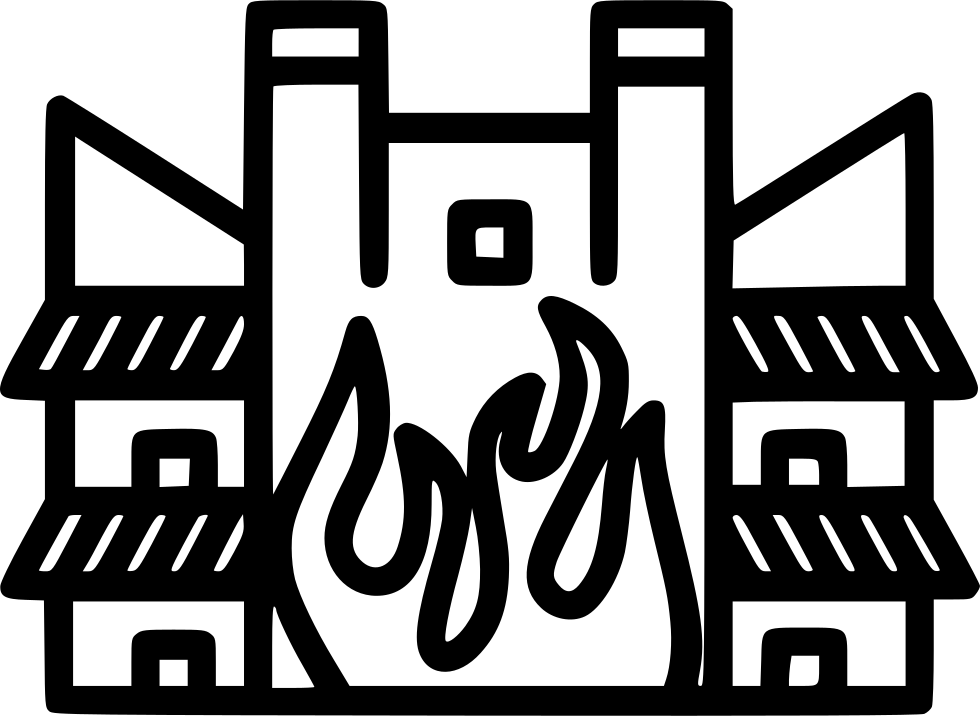 House Home Building Fire Blaze Heat Flame Comments - Earthquake (980x716), Png Download