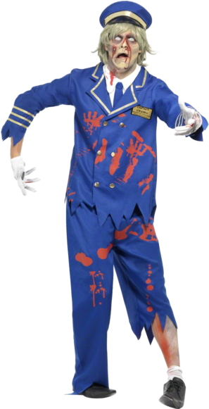 Zombie Pilot Costume (366x580), Png Download