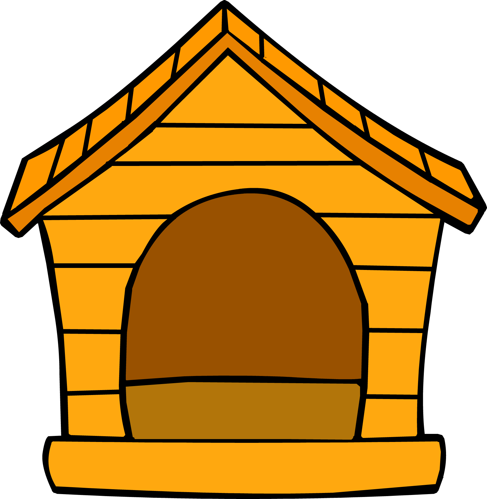 Orange Puffle House - Puffle House (1688x1732), Png Download