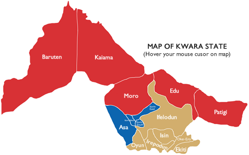 Kwara State Is The 9th Largest State Of The Federal - Kwara State Senatorial District (490x306), Png Download