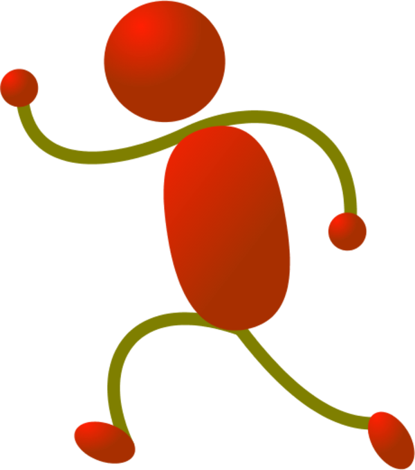 Stick Man Figure Running Vector Clip Art Yev1cd Clipart - Stickman Running Image Transparent (600x678), Png Download