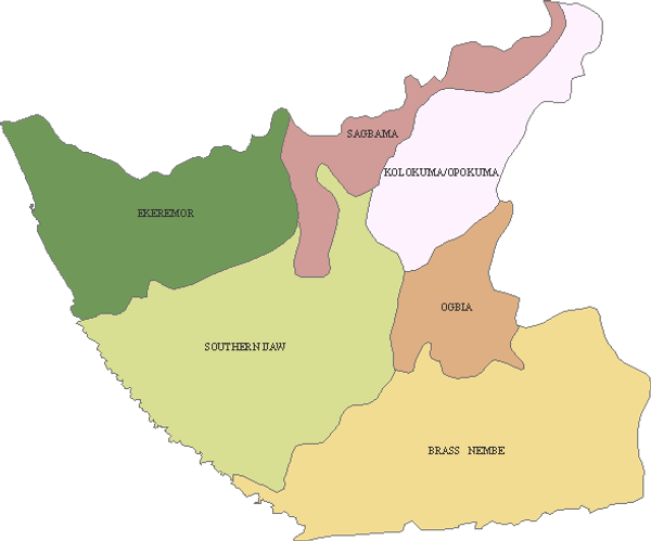 Map Of Bayelsa State Nigeria (600x499), Png Download