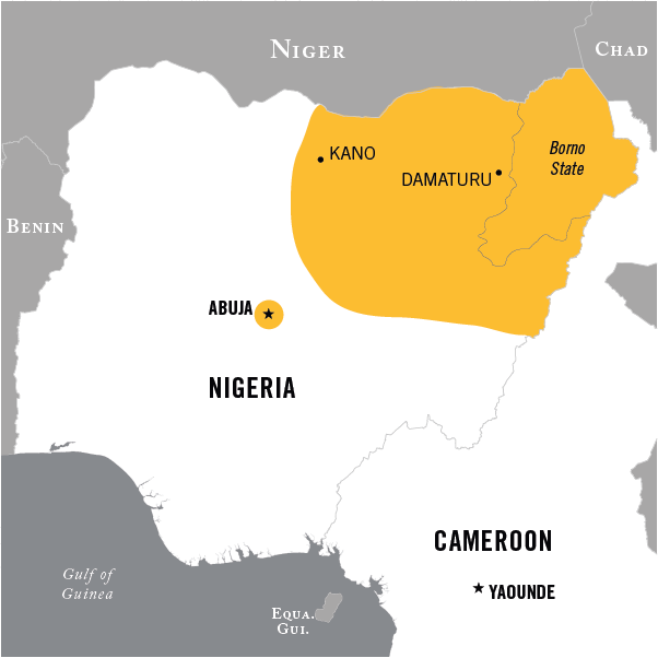 Map Of Boko Haram Operational Area - Boko Haram Location (602x602), Png Download