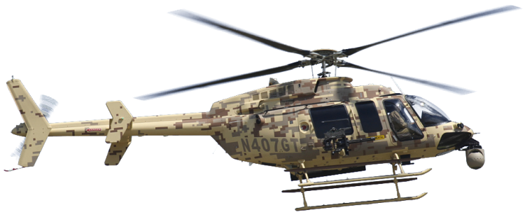 Is The Owner / Operator Of The Armed Bell 407 Gt Variant - Bell 407 (759x303), Png Download
