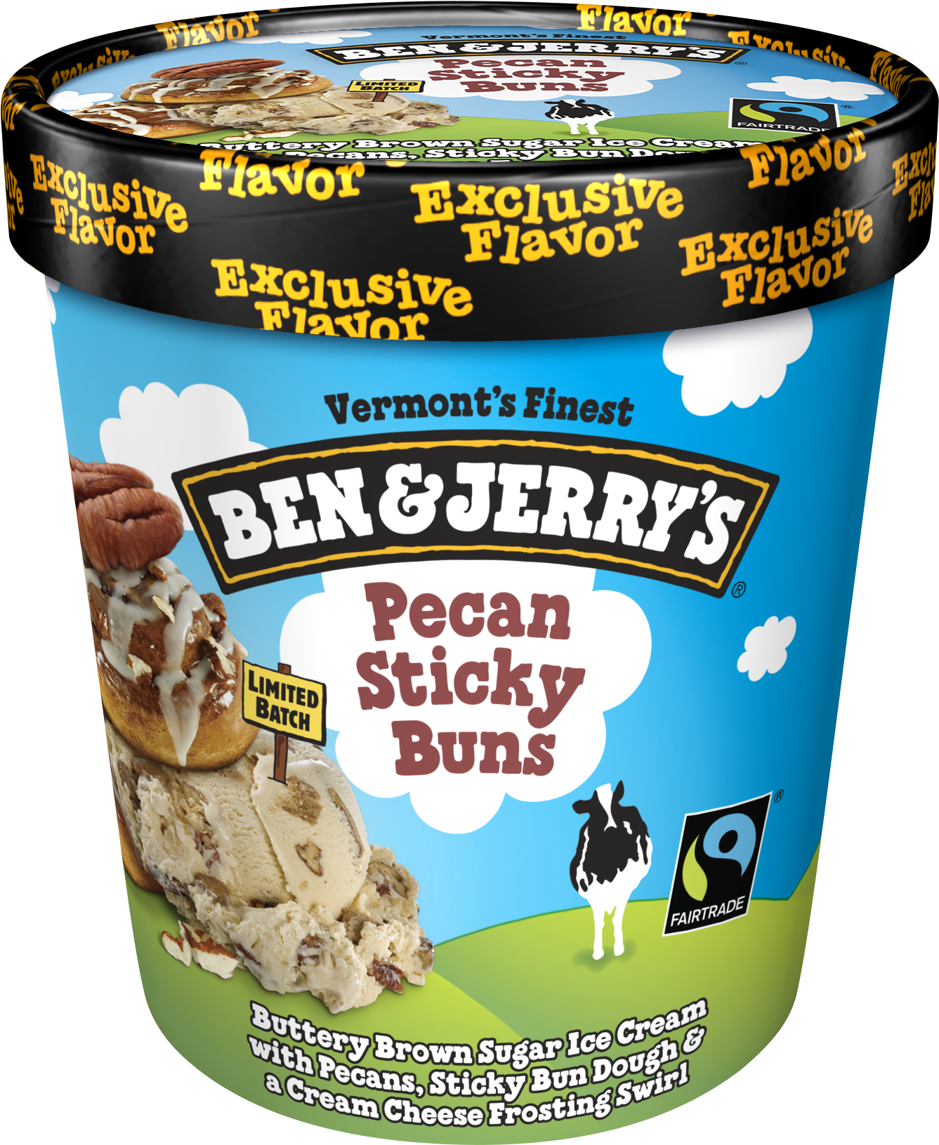Ben & Jerry's Pecan Sticky Buns Ice Cream, - Ben & Jerry's Ice Cream A Swirled (1472x1728), Png Download