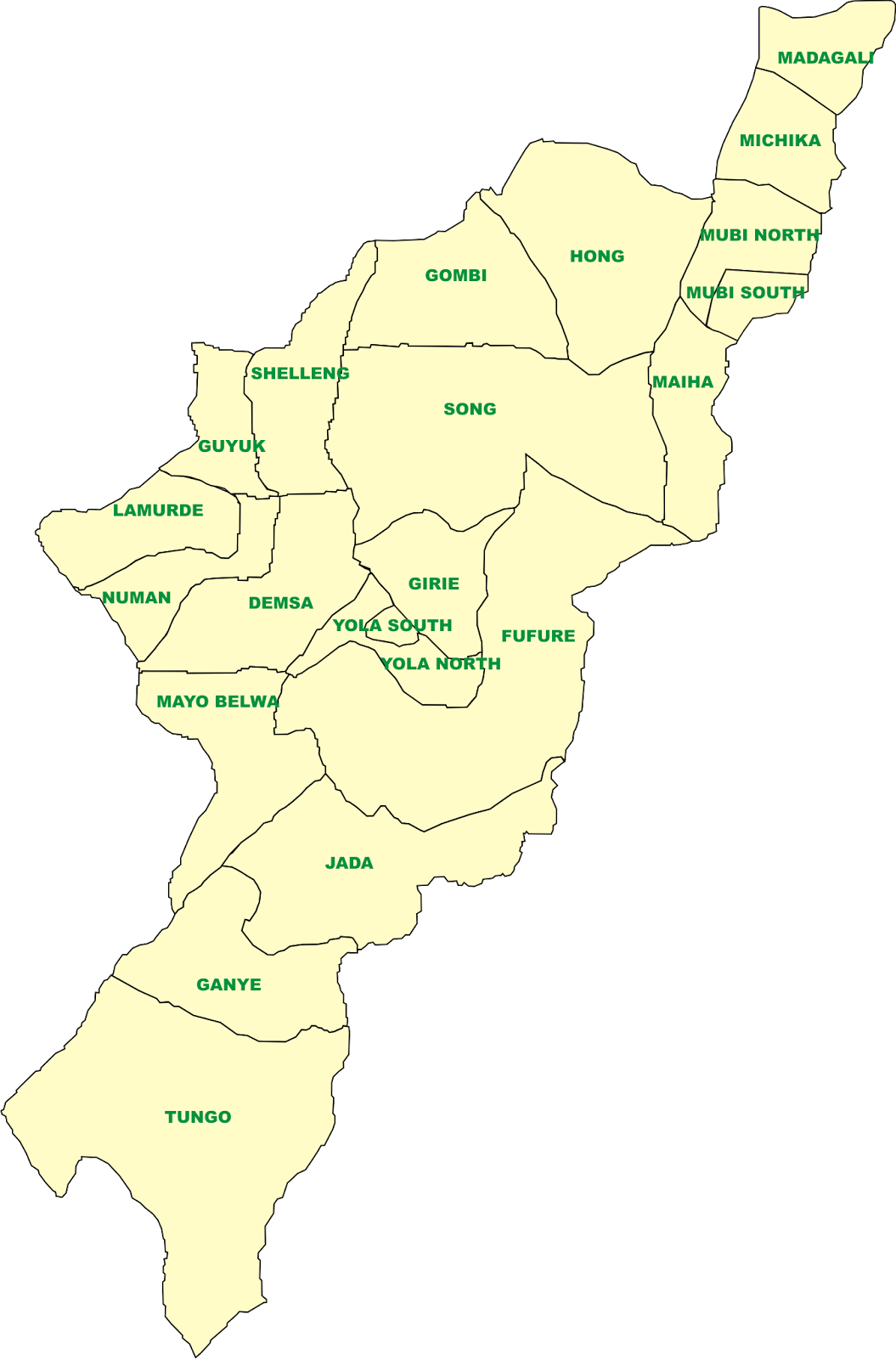 Map Of Adamawa State Nigeria The Officials Of Adamawa State Museum And Monuments - Map Of Adamawa State  Nigeria | Full Size Png Download | Seekpng