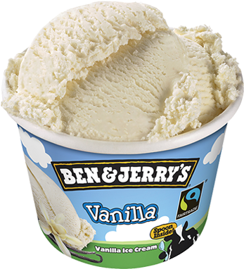Ben & Jerry's Mini Vanilla Ice Cream Tub - Ben And Jerry's Ice Cream (600x401), Png Download