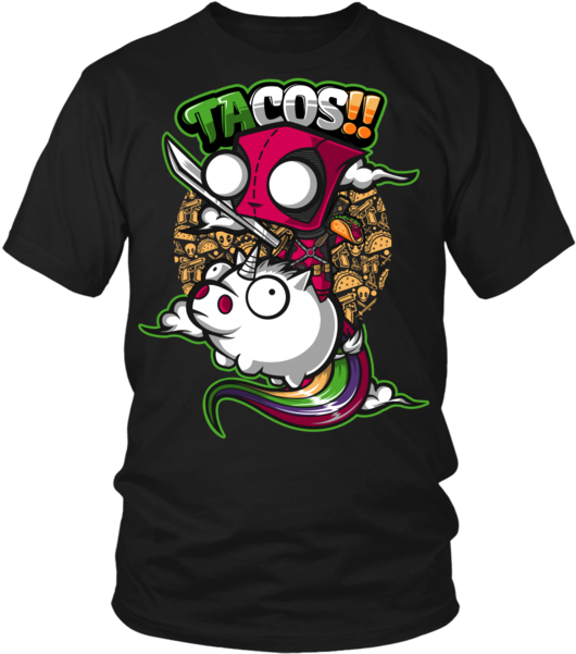 Invader Deadpool Tacos Ltd - Tacos And Unicorns Tshirt (600x600), Png Download