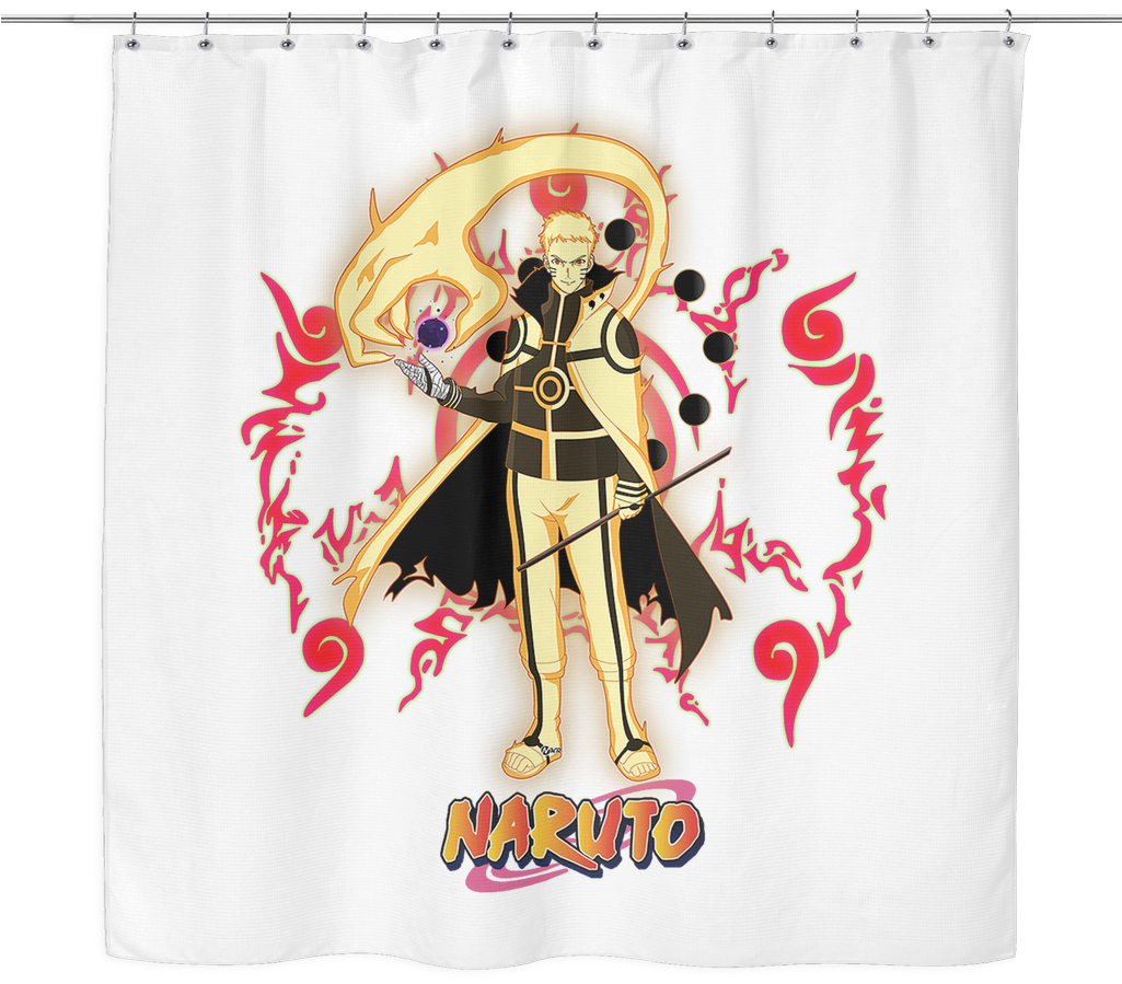 Naruto Shower Curtain Naruto Hokage Modo Bijuu - Naruto (1024x1024), Png Download