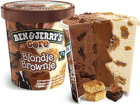 Ben En Jerry Blondie Brownie (460x340), Png Download