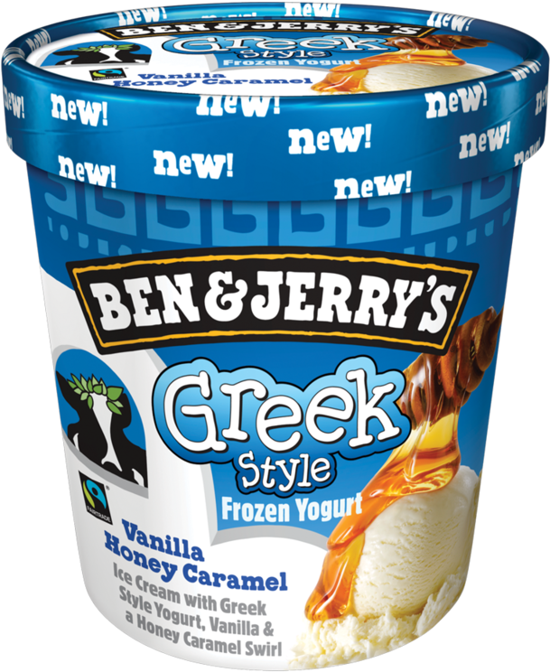 Ben Jerry S Greek Style Vanilla Honey Caramel Fr - Liz Lemon Ben And Jerry's (800x800), Png Download