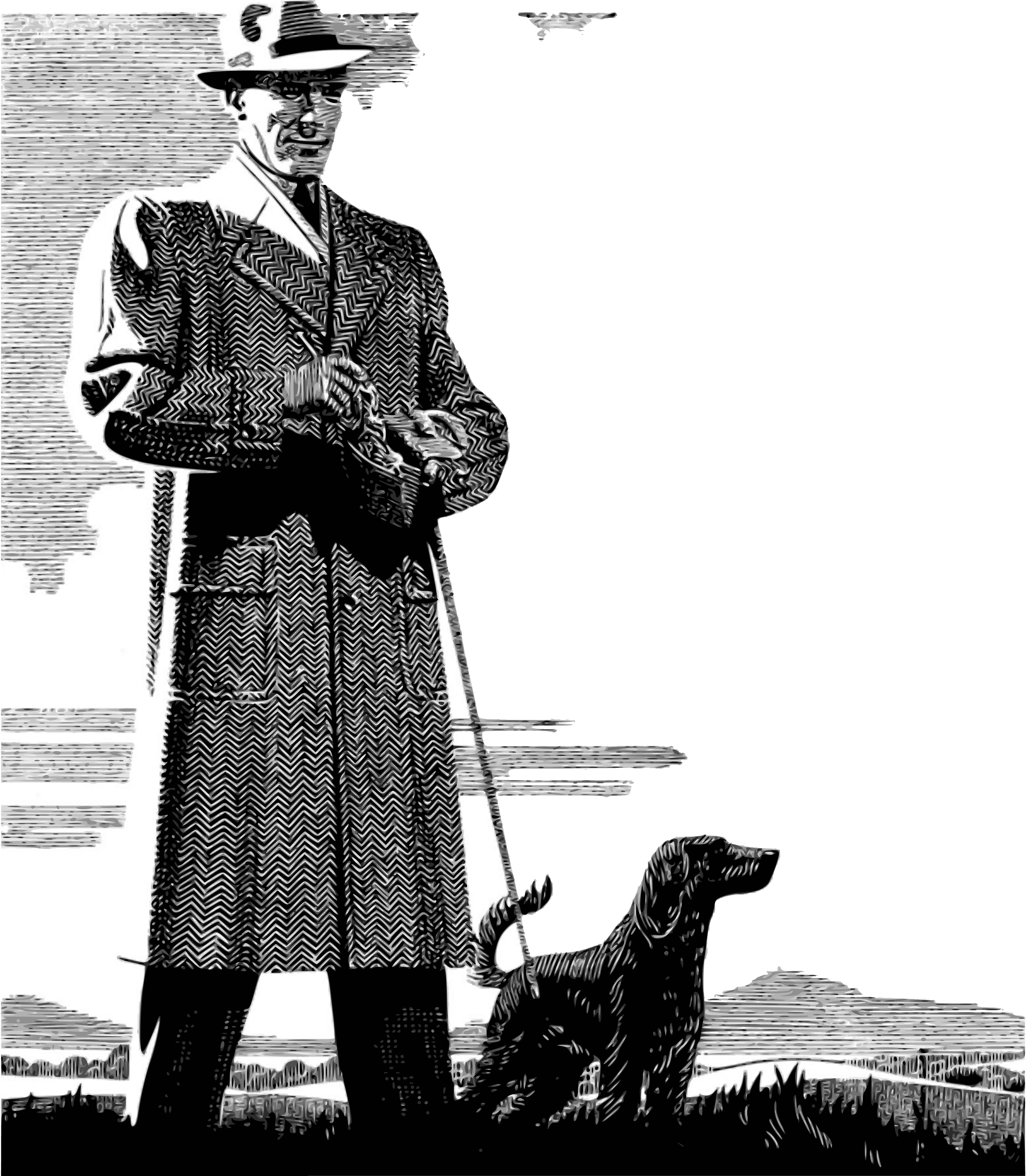 Man Person Face Human Portrait 1287106 - Black And White Vintage Men's Fashion Posters (3000x3449), Png Download