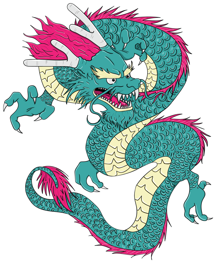 Adesivo Dragon Vector De Karina Takarana - Illustration (962x962), Png Download