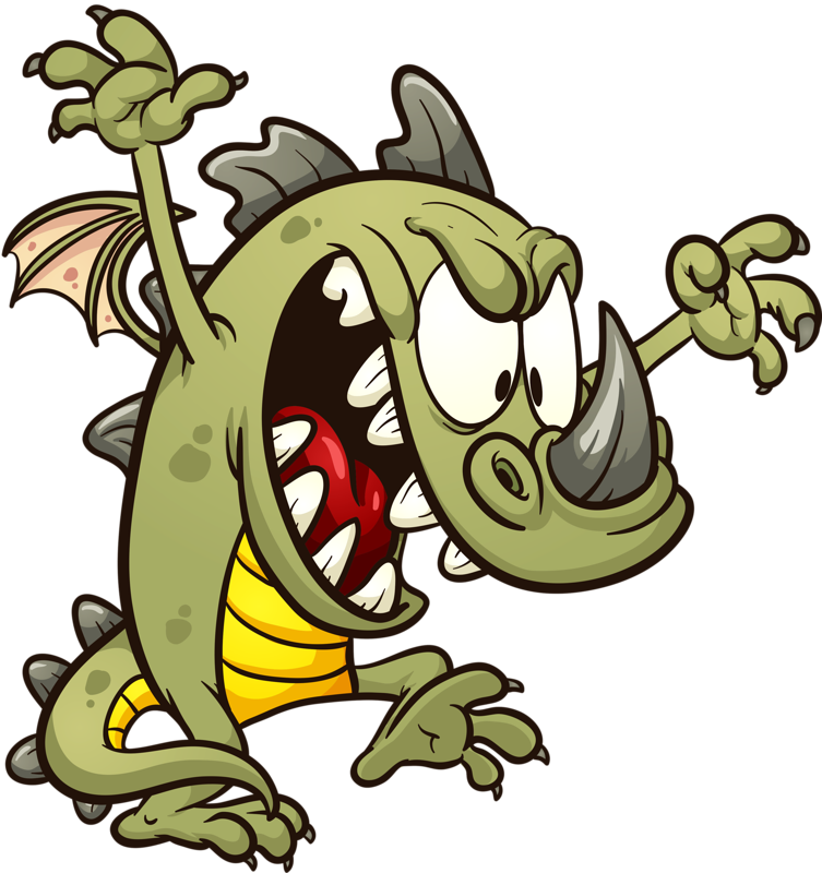monster Mash‿ ⁀• - Cartoon Dragon (753x800), Png Download
