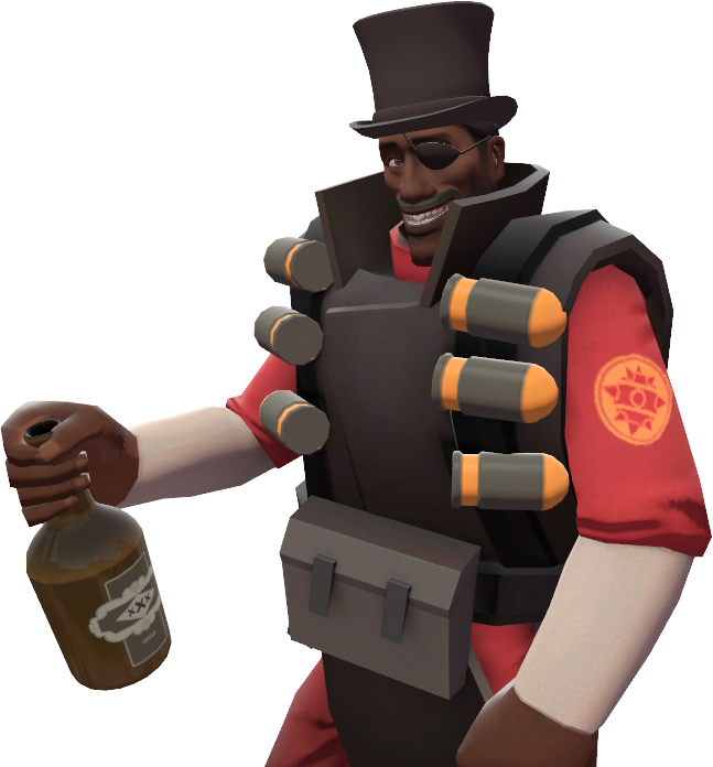 Demoman With The Scotsman's Stove Pipe Tf2 - Demoman Tf2 Png (647x696), Png Download