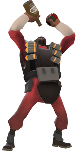 Taunt Spent Well Spirits - Tf2 Demoman Png (250x500), Png Download