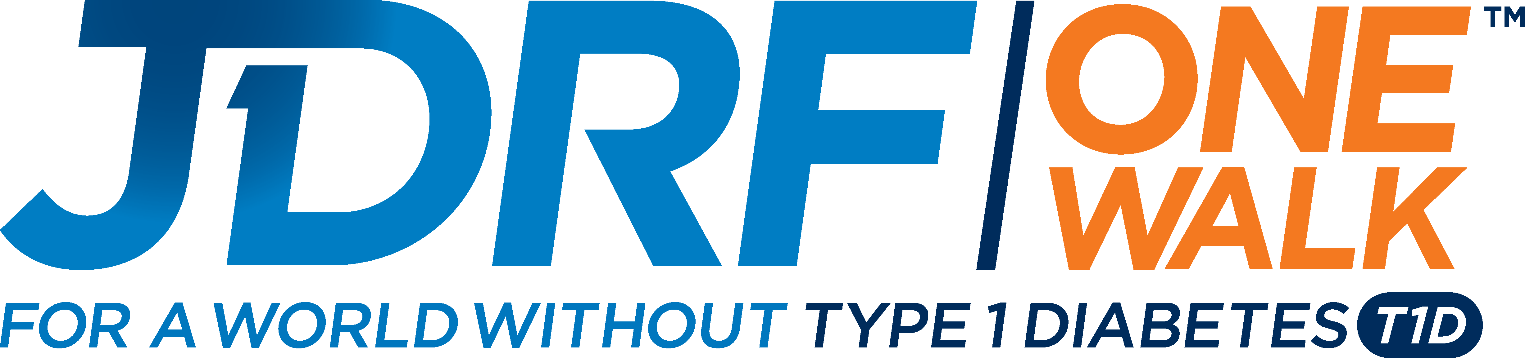 Jdrf One Walk 3 Color Png Logo Cmyk - Jdrf One Walk 2017 (4911x1155), Png Download