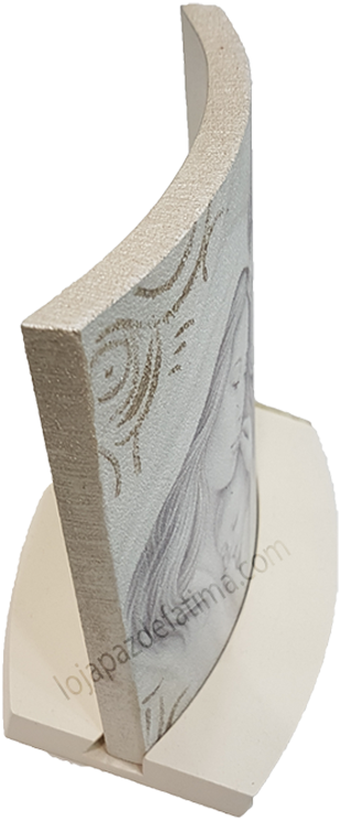 Placa De Madeira Com Sagrada Família Pintada - Wood (345x800), Png Download