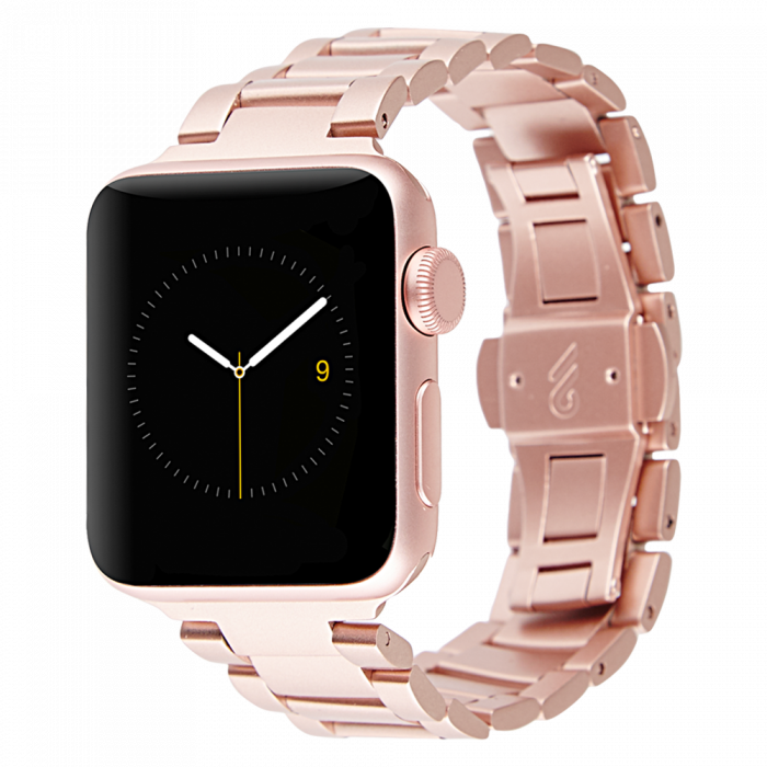 Case-mate Apple Watch 38mm Rose Gold Linked Band Angle - Apple Watch Bands (700x700), Png Download
