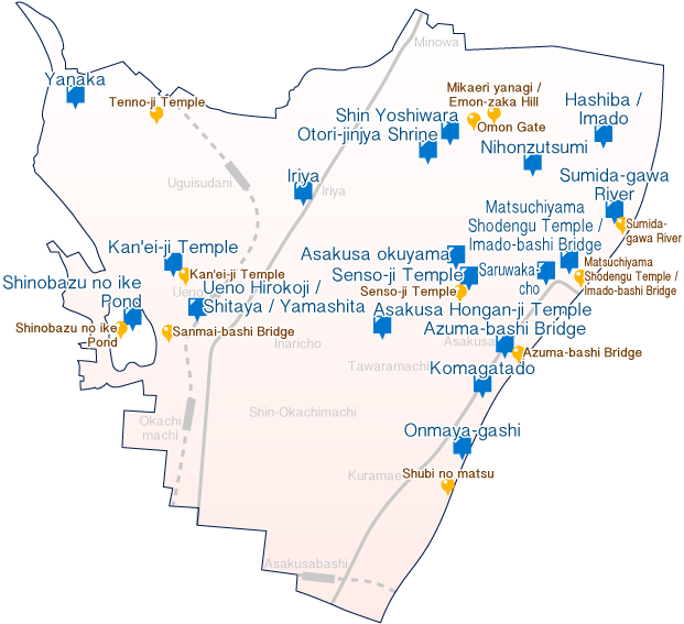 Taito-ku - Taito Ku Map (620x620), Png Download