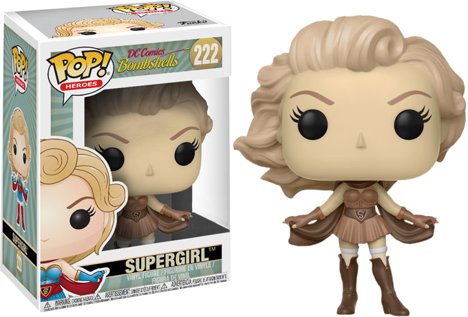 Dc Bombshells Supergirl Pop! Vinyl Figure (680x461), Png Download