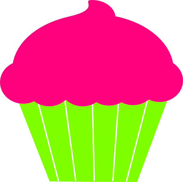 Cupcake Clip Art At Clker - Cakes Neon Png (600x596), Png Download