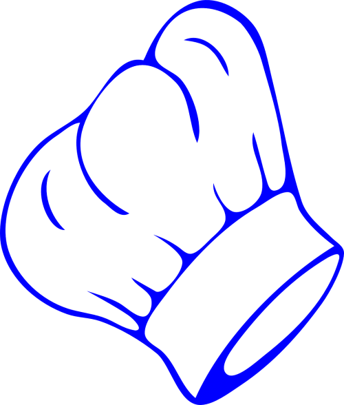 Chef's Vector Graphics - Chef Hat Clipart Black And White (500x588), Png Download