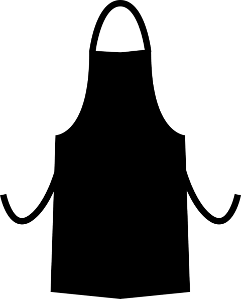 Free Png Apron Silhouette Png Images Transparent - Apron Silhouette Png (480x596), Png Download