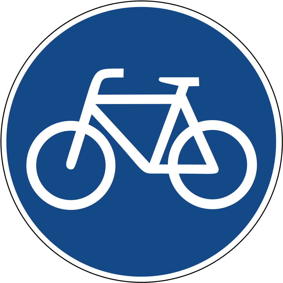 Sign For Bicycle Path In Germany - Estacionamento Bicicleta Png (1000x1000), Png Download