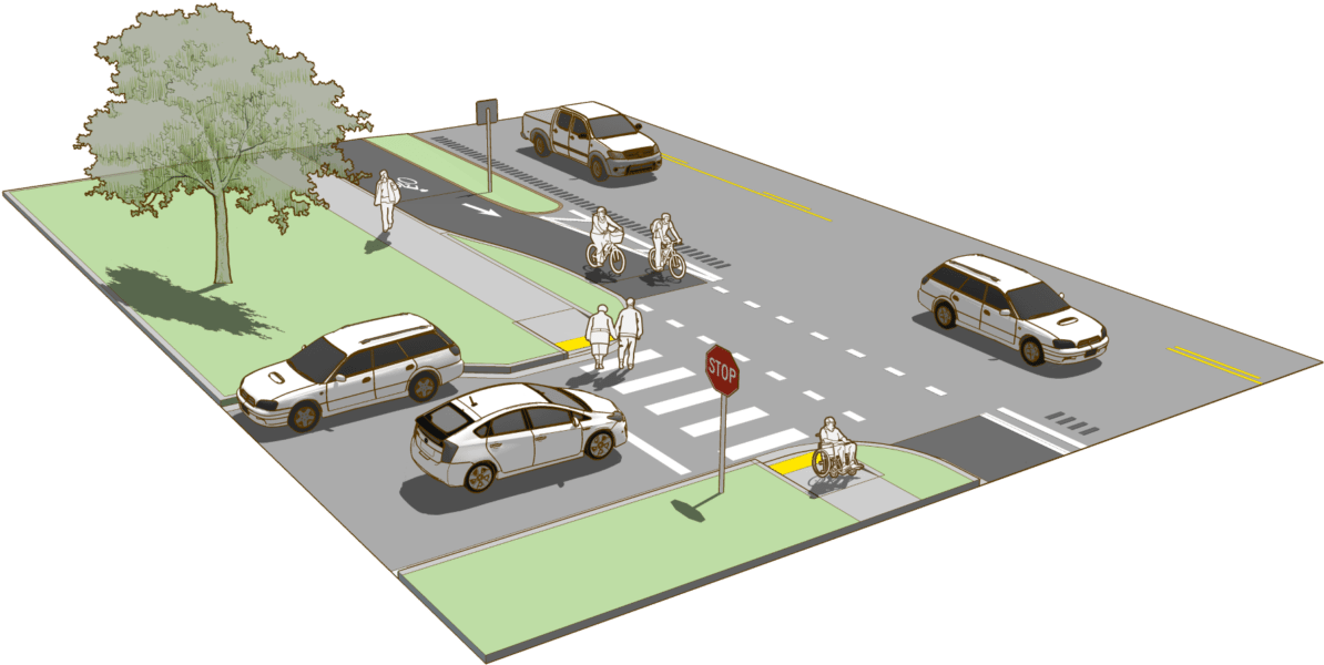 A Comprehensive Bicycling Network - Cycle Track (1290x640), Png Download