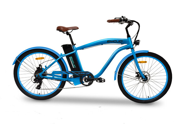 Emojo Hurricane Beach Cruiser Electric Bike, Electric - E-mojo Hurricane 36v Electric Beach Cruiser Bike (570x444), Png Download
