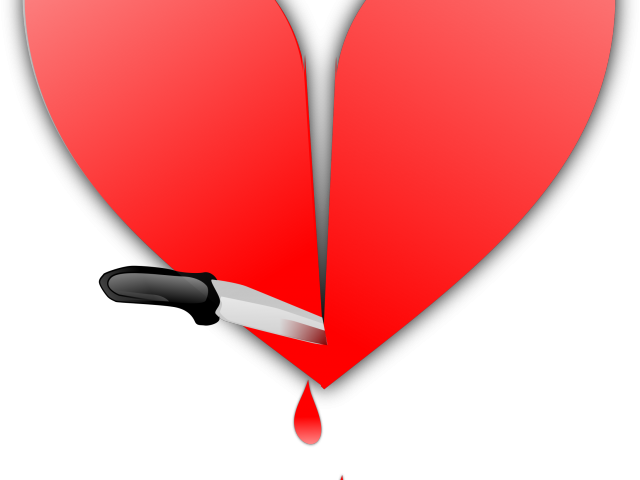 Broken Heart Clipart Big - Love Breakup Heart (640x480), Png Download