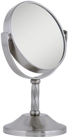 3x/1x Satin Nickel Swivel Vanity Mirror, Zadro Products - Gezatone Зеркало (302x454), Png Download