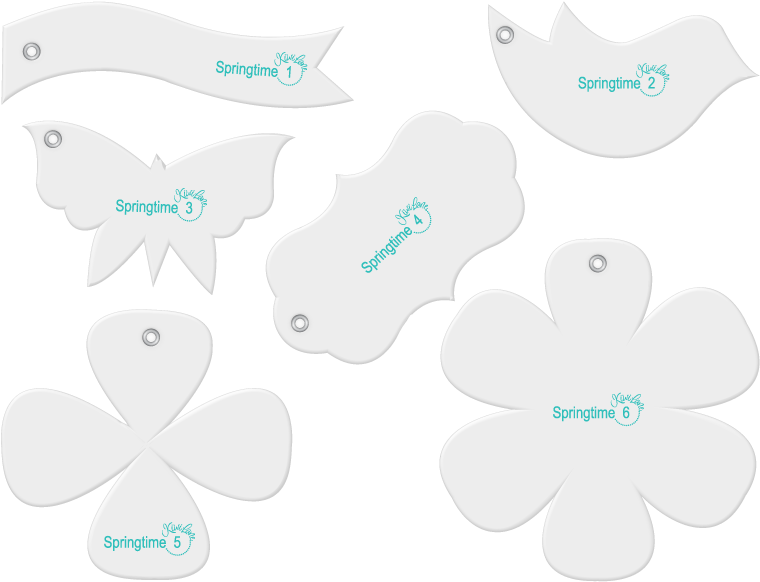 Springtime Designer Template Accessory Set - Scrapbooking (800x620), Png Download