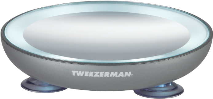 Roll Over Image To Zoom In - Tweezerman Led 15x Mini Mirror (800x404), Png Download