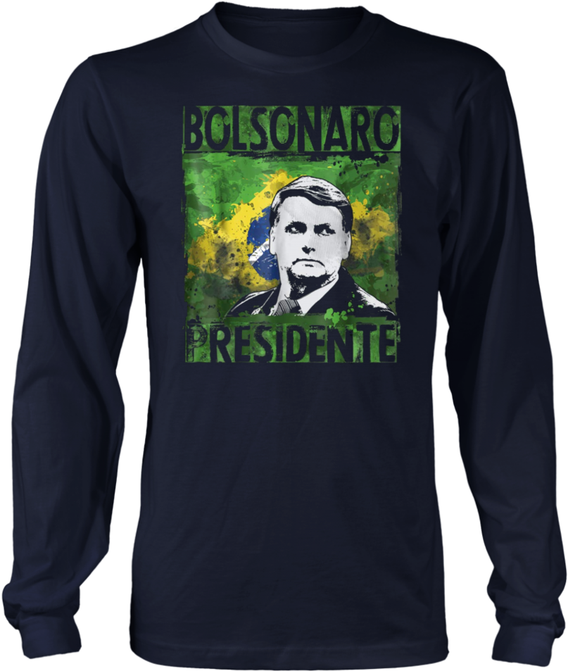 Jair Bolsonaro Presidente Brasil - Fishing Saved Me From Becoming Shirt (960x960), Png Download
