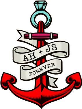 Fragrance Box Lock Rose Skull Hearts Anchor - Crest (500x500), Png Download