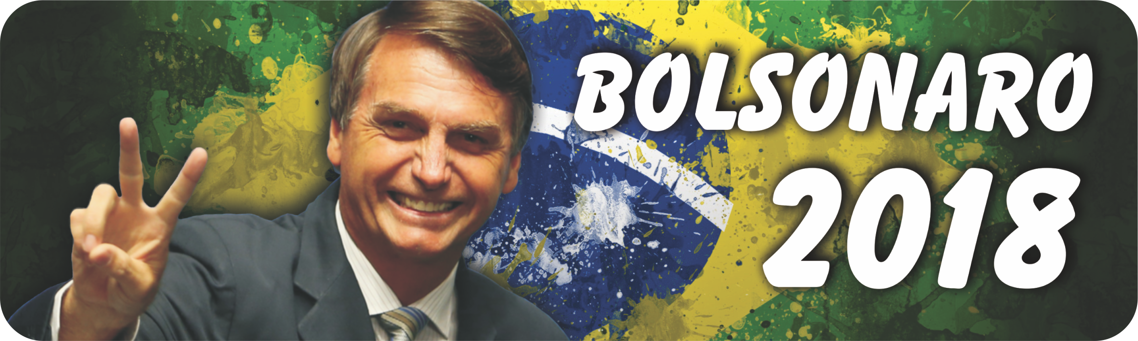 Kit 10 Adesivos Bolsonaro - Adesivos Do Bolsonaro Para Carros (2329x699), Png Download