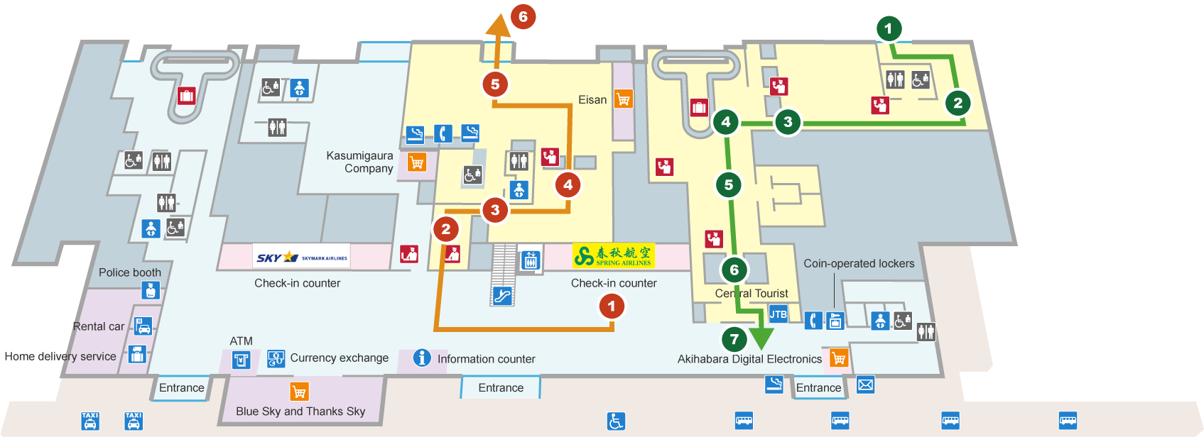 Boarding Procedures - Ibaraki Airport (1800x700), Png Download