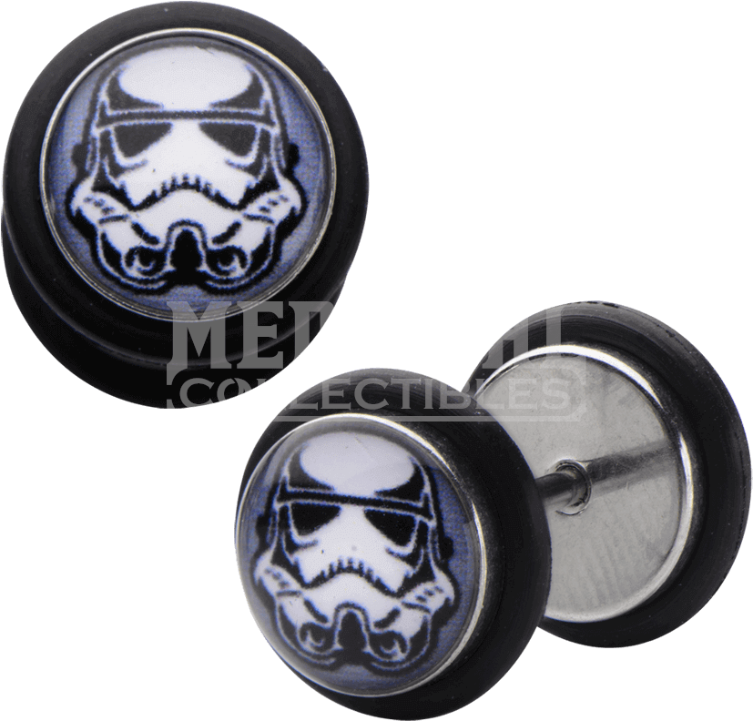 Star Wars Stormtrooper Screw Back Earrings (850x850), Png Download