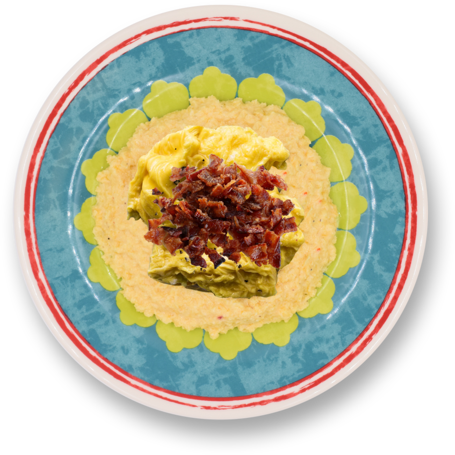 Eggs, Grits & Bacon - Circle (1024x1024), Png Download