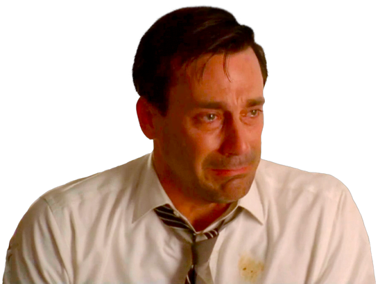 Read On To See Where Those Items Land On Our List Of - Sad Don Draper (545x410), Png Download