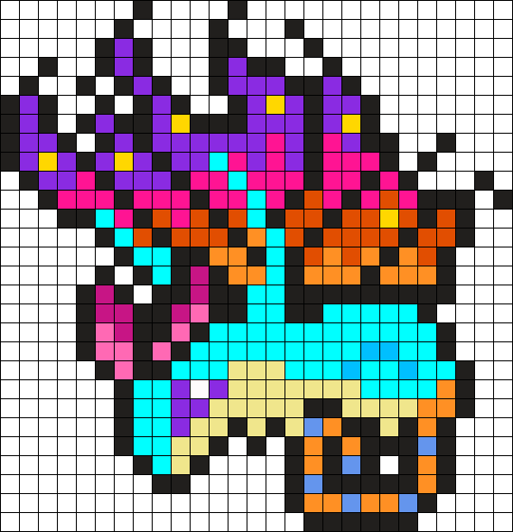 Wow Sprite Darter Aka Faerie Dragon Perler Bead Pattern - World Of Warcraft Perler Beads (568x589), Png Download